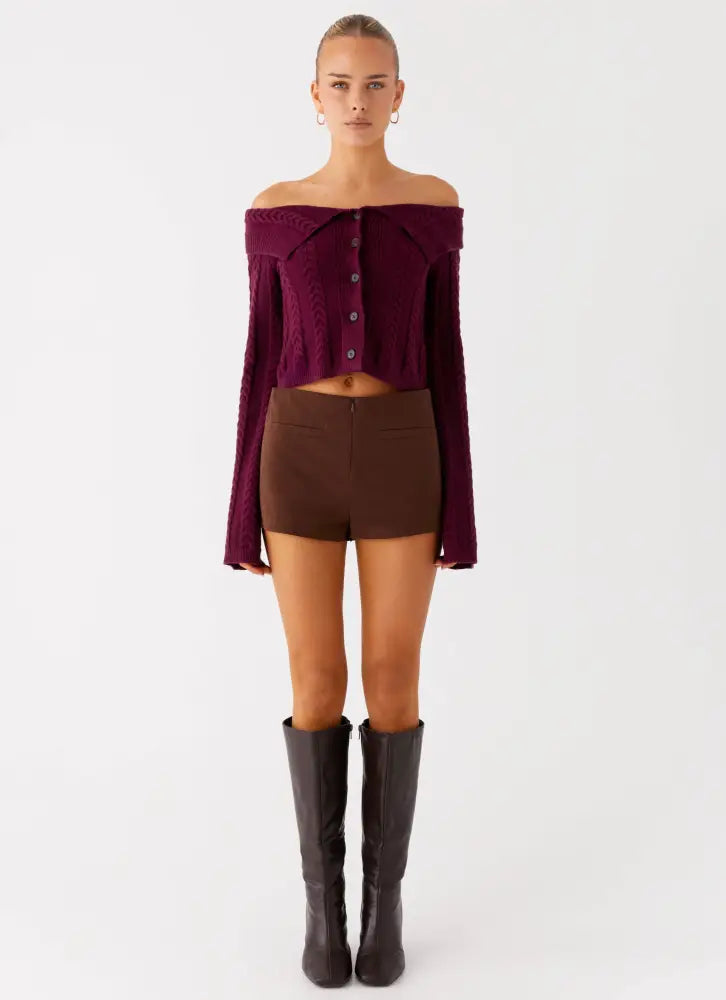 All Hours Cable Knit - Plum