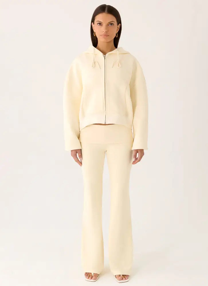Elio Zip Hoodie - Baby Yellow - Jackets + Coats