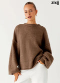 Jack Oversized Knit Sweater - Tan Marle - Sweater