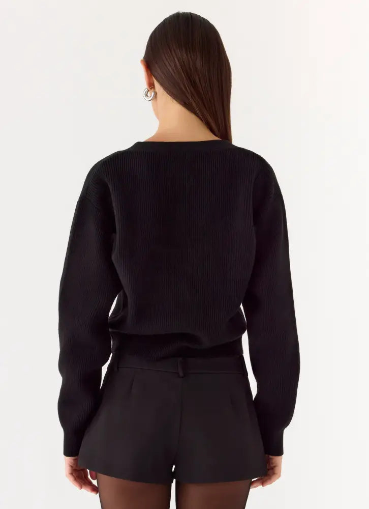Orla Knit Sweater - Black - Jumpers + Knits