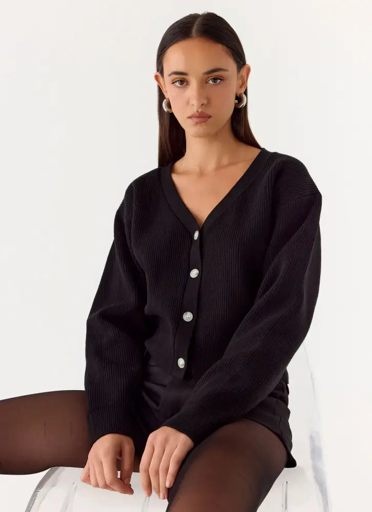Orla Knit Sweater - Black - Jumpers + Knits