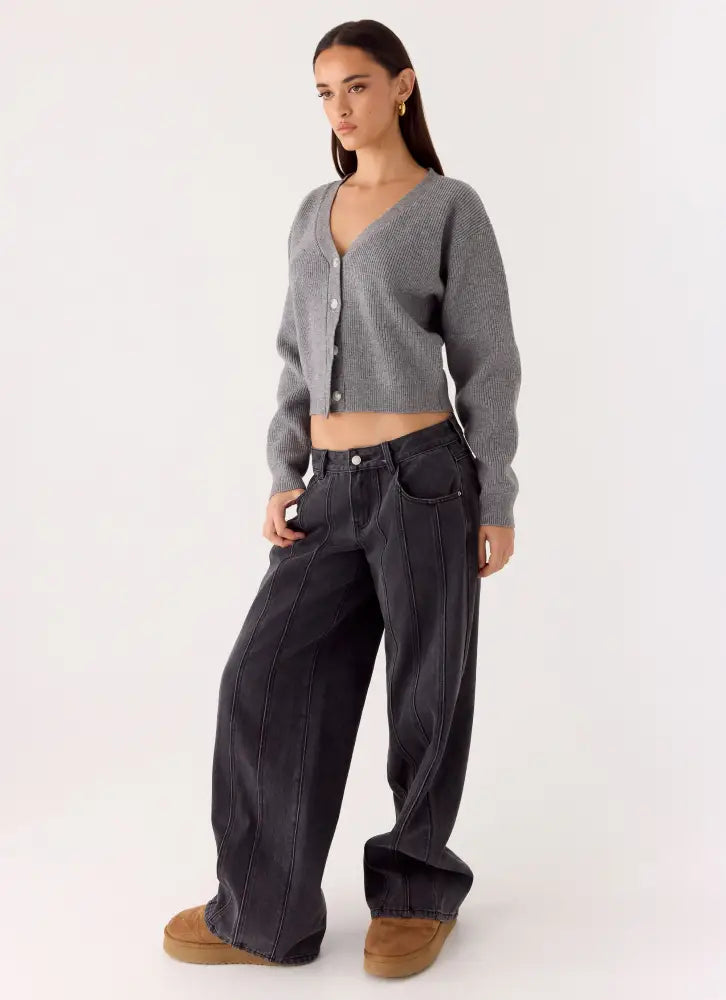Orla Knit Sweater - Grey - Jumpers + Knits