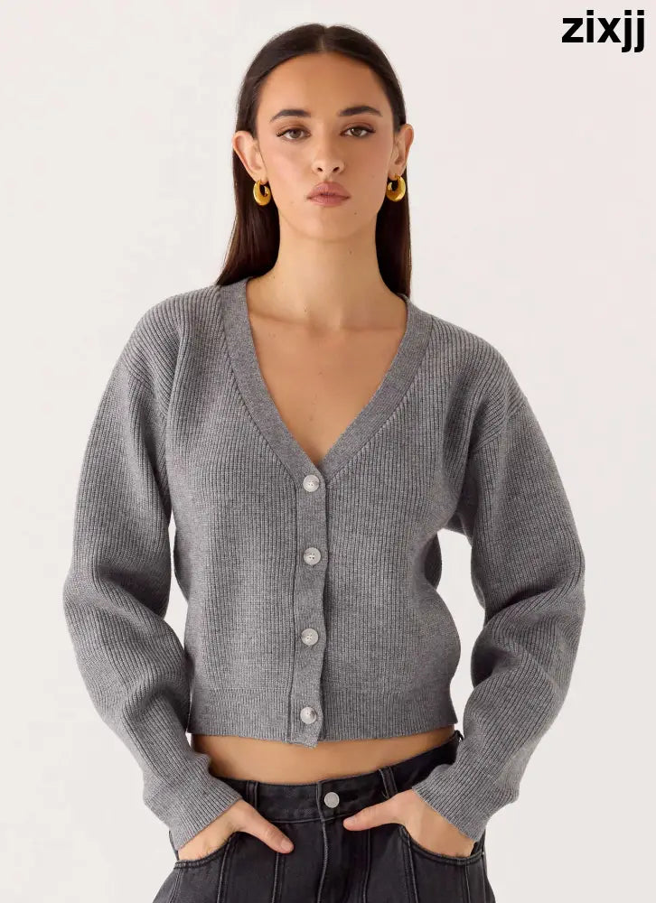 Orla Knit Sweater - Grey - Jumpers + Knits