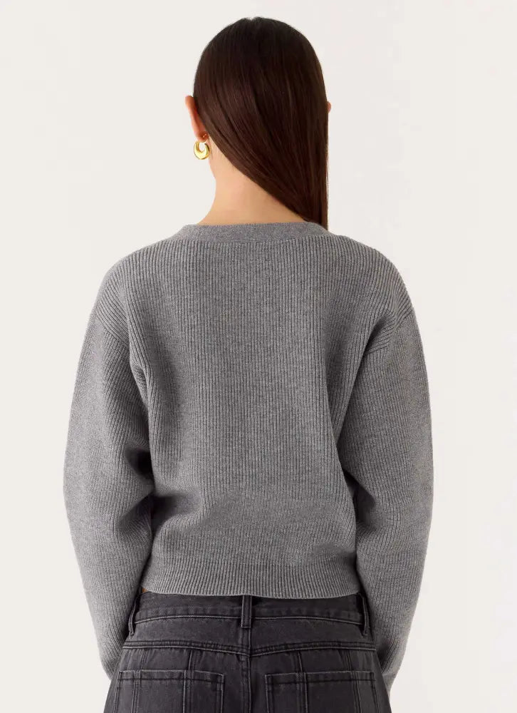 Orla Knit Sweater - Grey - Jumpers + Knits