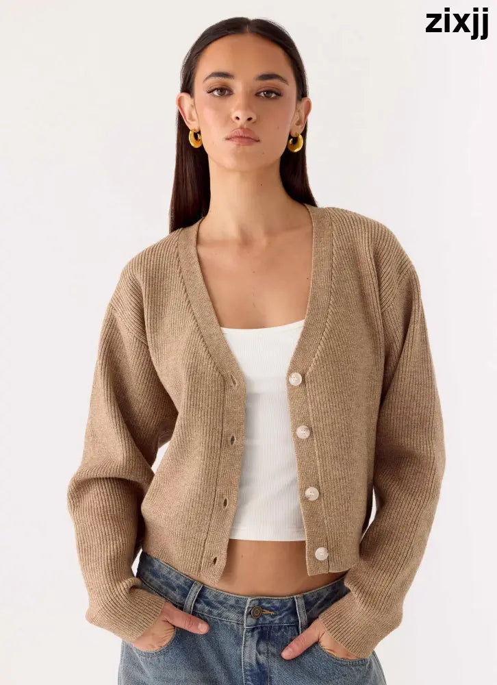 Orla Knit Sweater - Taupe - Jumpers + Knits
