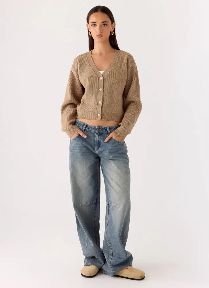 Orla Knit Sweater - Taupe - Jumpers + Knits