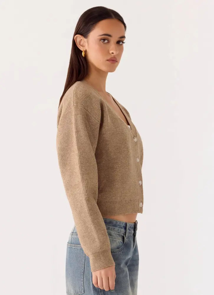 Orla Knit Sweater - Taupe - Jumpers + Knits