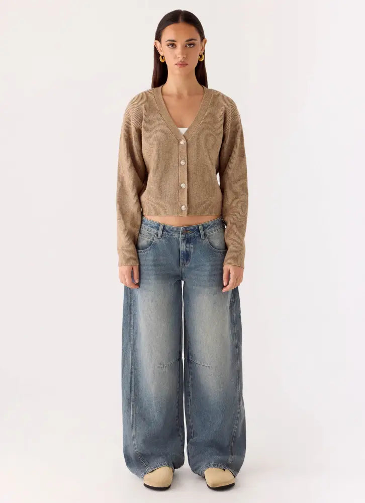 Orla Knit Sweater - Taupe - Jumpers + Knits