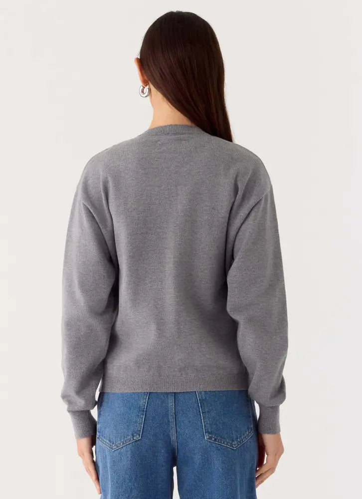 Sean Relaxed Knit Cardigan - Grey - Jumpers + Knits