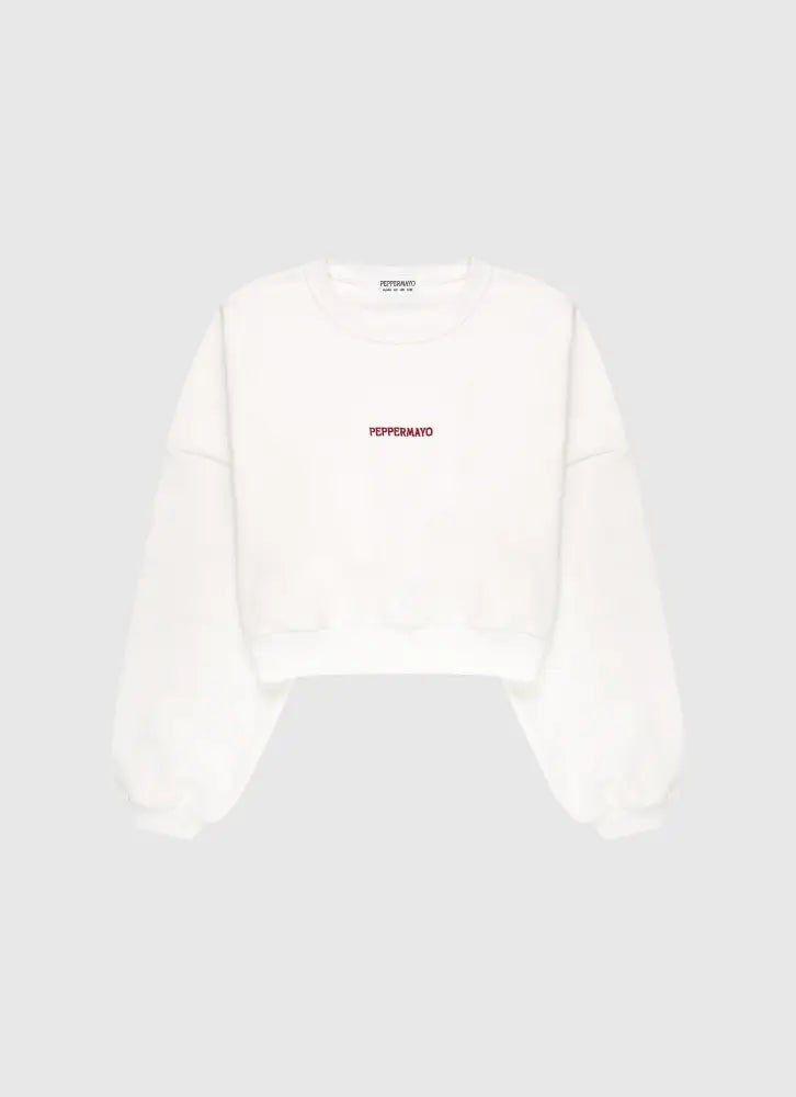 Signature Cropped Sweatshirt - Ivory - SweatShirt