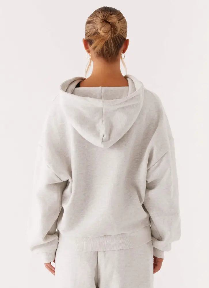 Signature Double Zip Up Hoodie - Grey - Hoodies