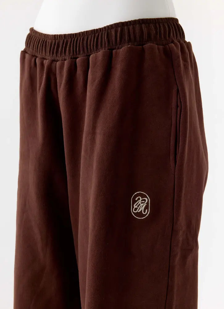 Signature Low Rise Sweatpants - Chocolate - Pants + Leggings