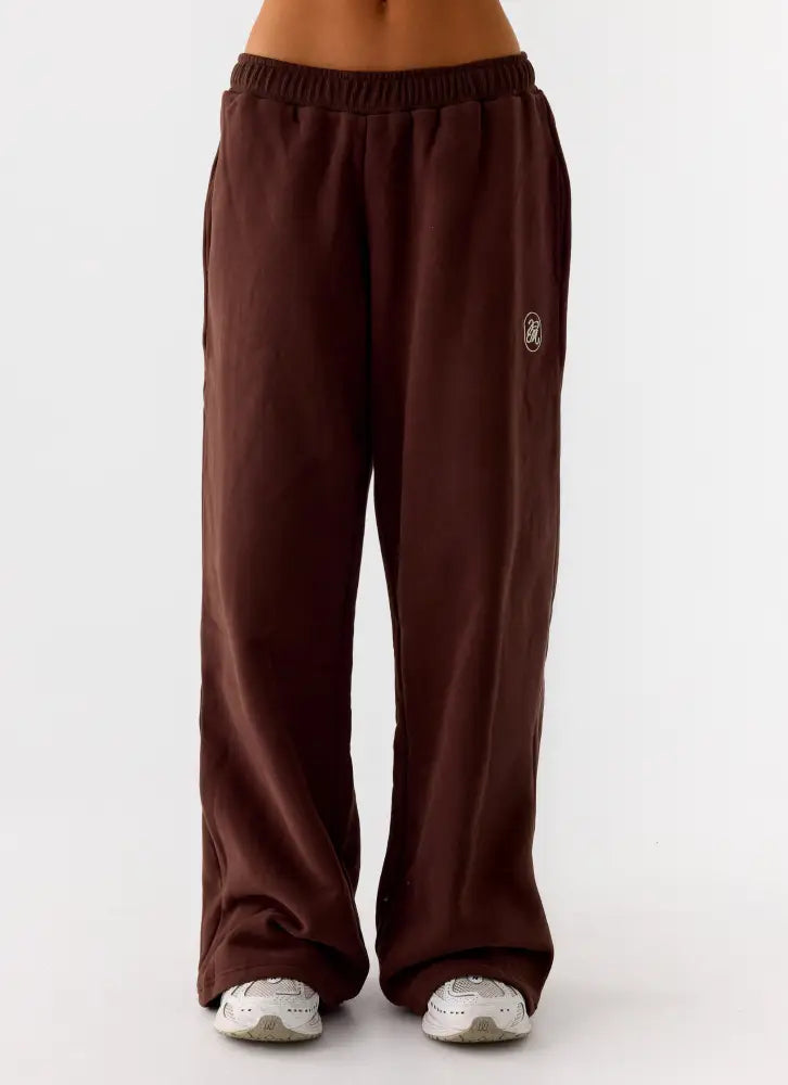 Signature Low Rise Sweatpants - Chocolate - Pants + Leggings