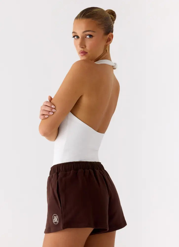 Signature Low Rise Sweatshorts - Chocolate - Shorts