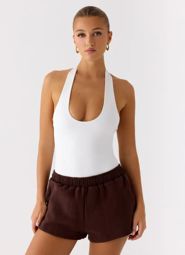 Signature Low Rise Sweatshorts - Chocolate - Shorts