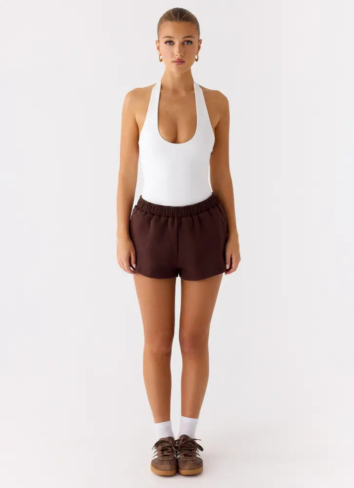 Signature Low Rise Sweatshorts - Chocolate - Shorts