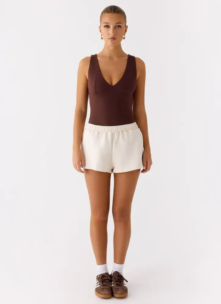 Signature Low Rise Sweatshorts - Cream - Shorts