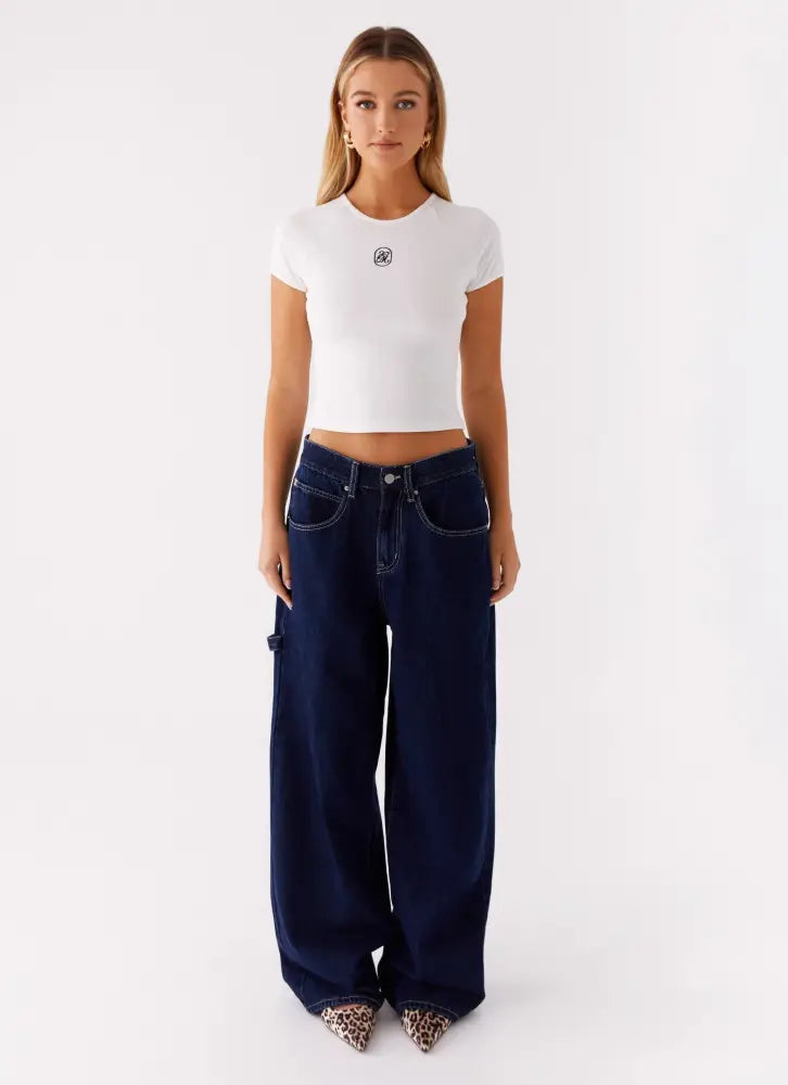 Signature Monogram Tee - Off White - Tops