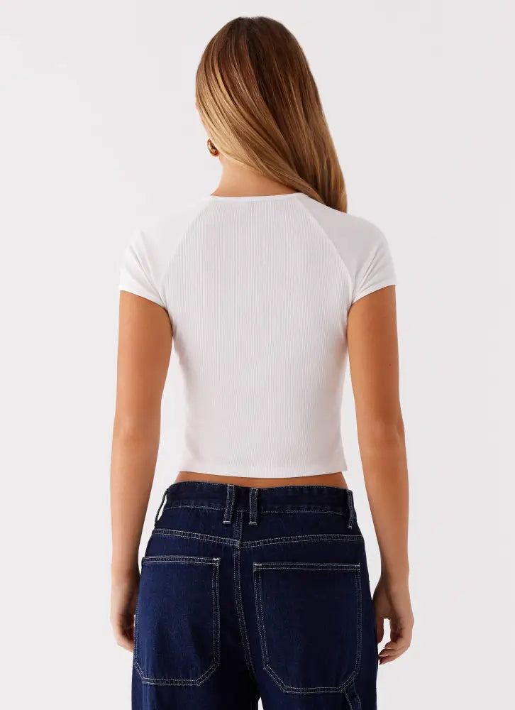 Signature Monogram Tee - Off White - Tops