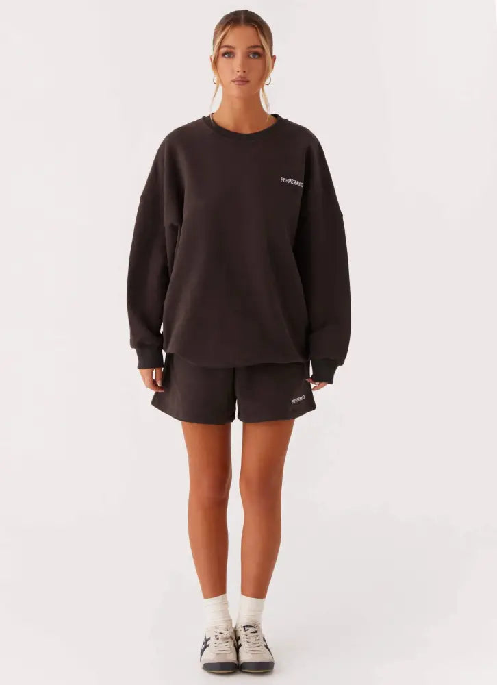 Signature Oversized Sweatshirt - Charcoal - SweatShirt