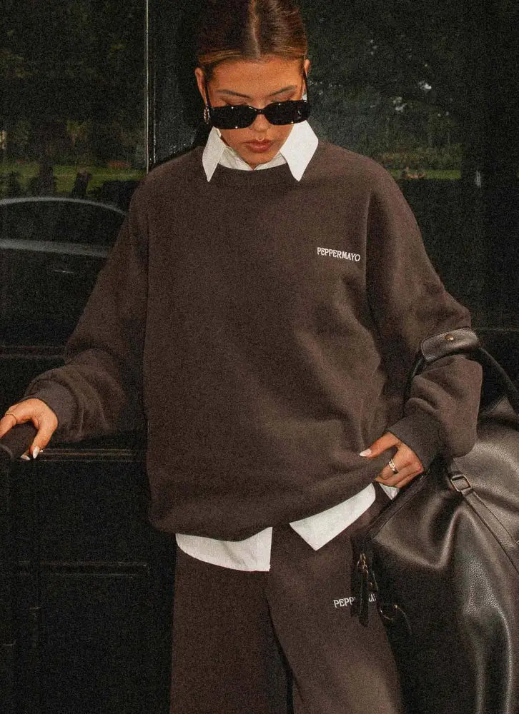 Signature Oversized Sweatshirt - Charcoal - SweatShirt