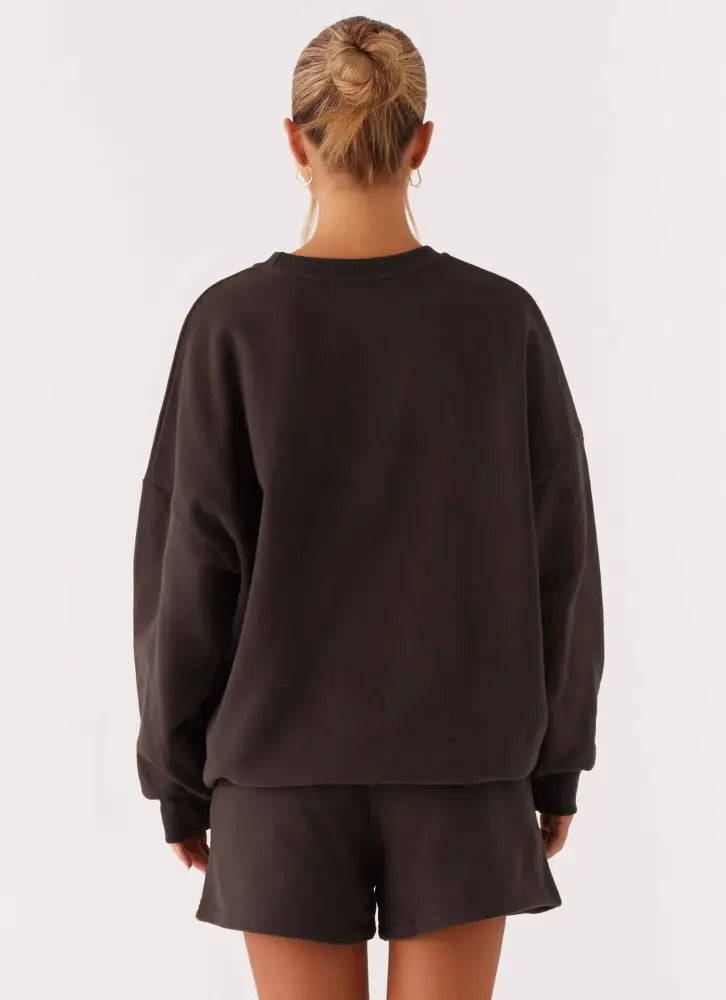 Signature Oversized Sweatshirt - Charcoal - SweatShirt