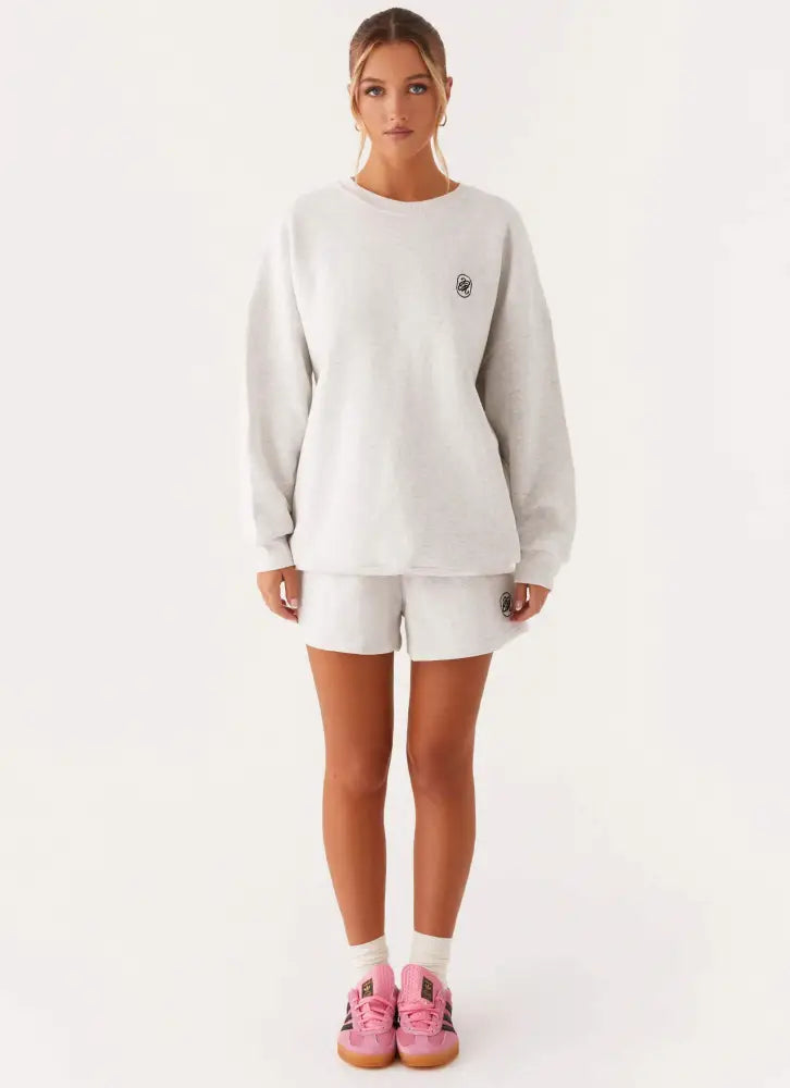 Signature Oversized Sweatshirt - Grey - SweatShirt