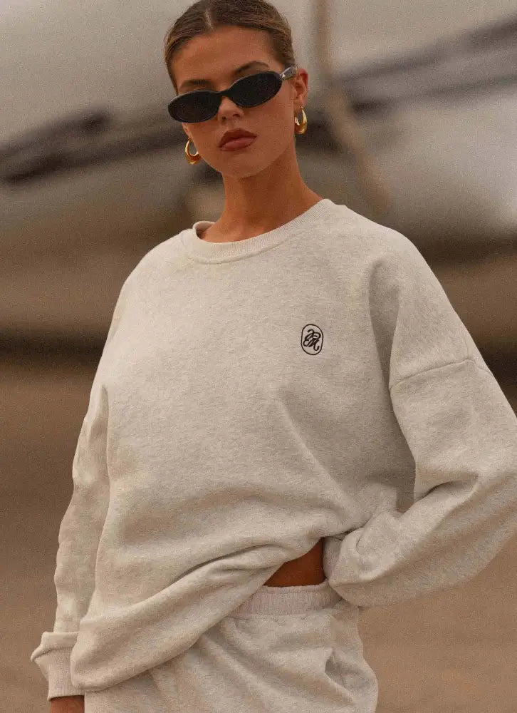 Signature Oversized Sweatshirt - Grey - SweatShirt