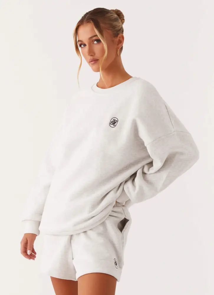 Signature Oversized Sweatshirt - Grey - SweatShirt