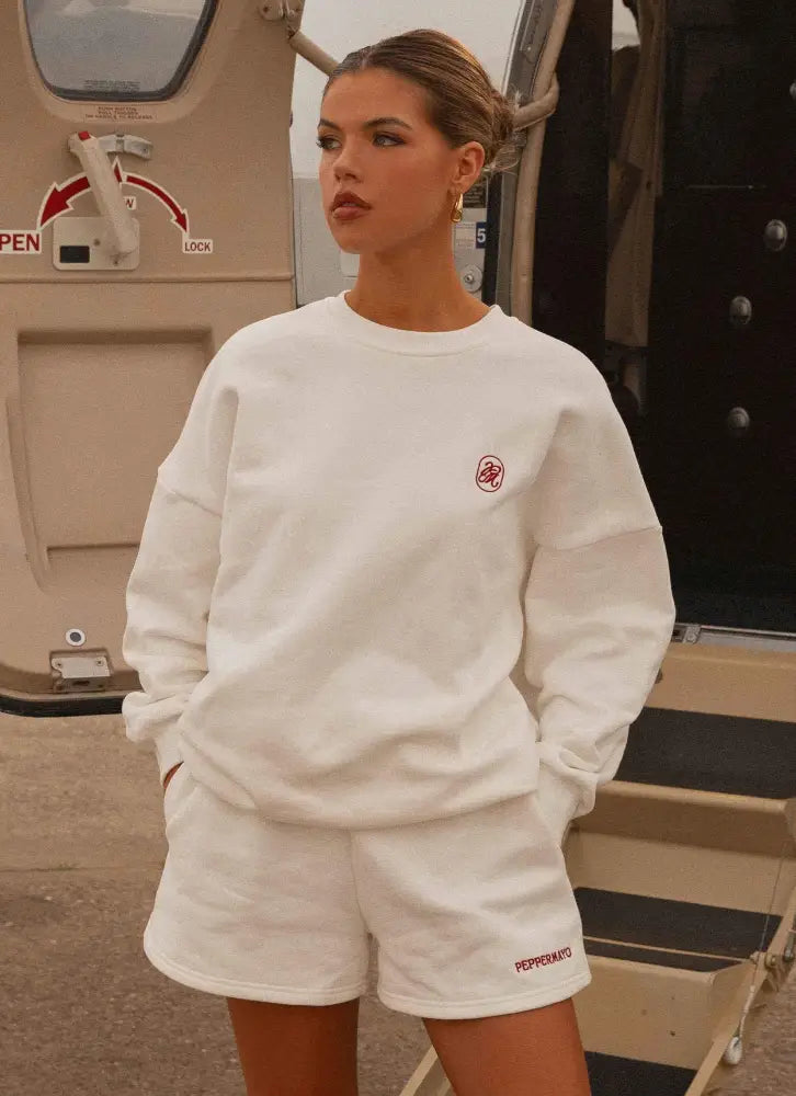 Signature Oversized Sweatshirt - Ivory - SweatShirt