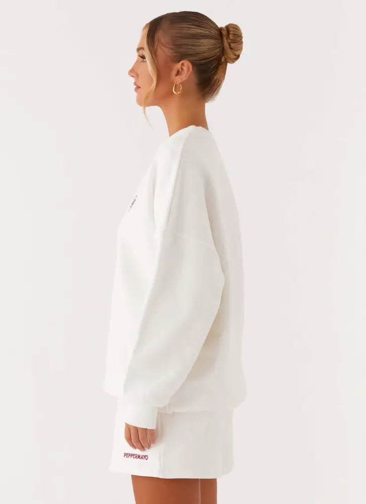 Signature Oversized Sweatshirt - Ivory - SweatShirt