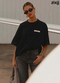 Signature Oversized Tee - Black - T-Shirts