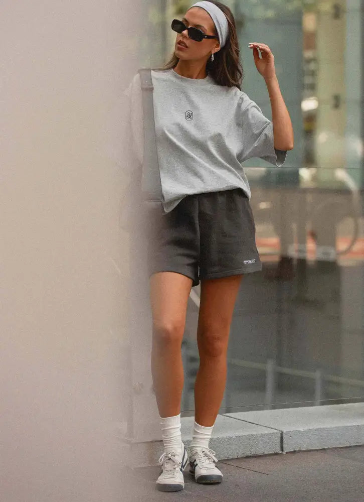 Signature Oversized Tee - Grey - T-Shirts