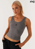 Signature Tank Top - Dark Grey Marle - Tops
