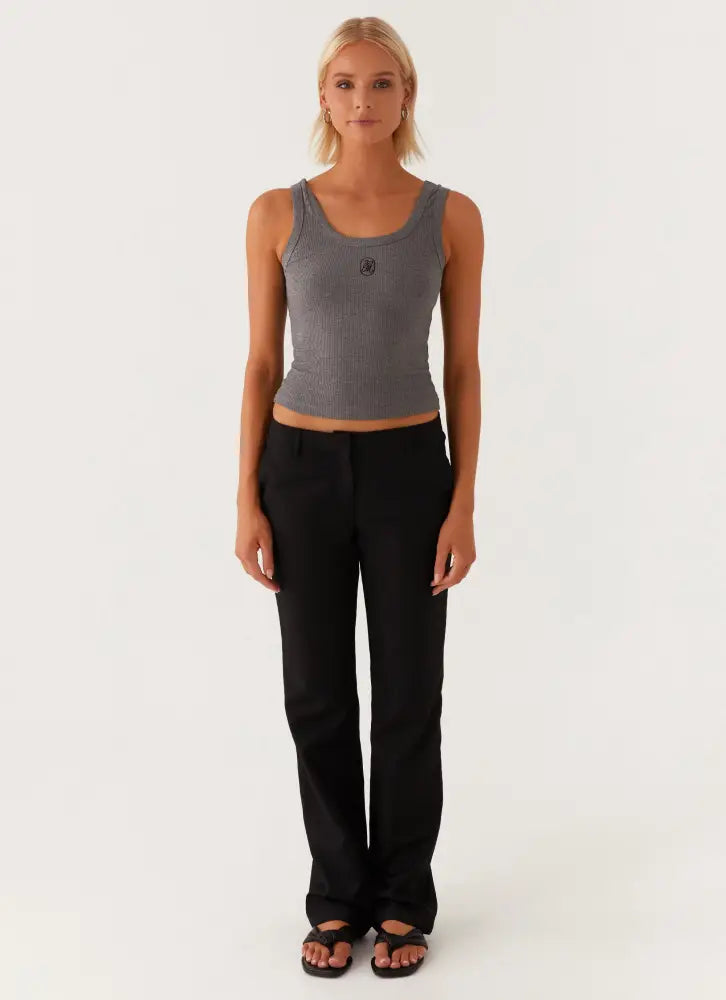 Signature Tank Top - Dark Grey Marle - Tops
