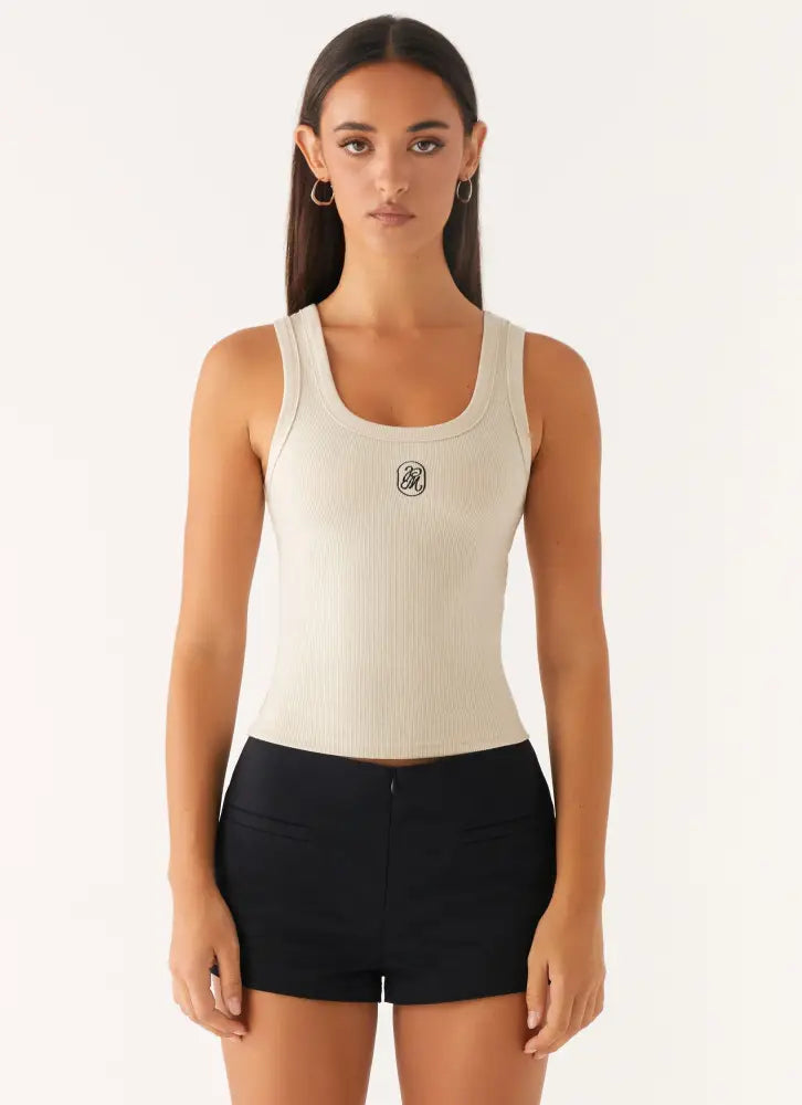 Signature Tank Top - Oatmeal - Tops