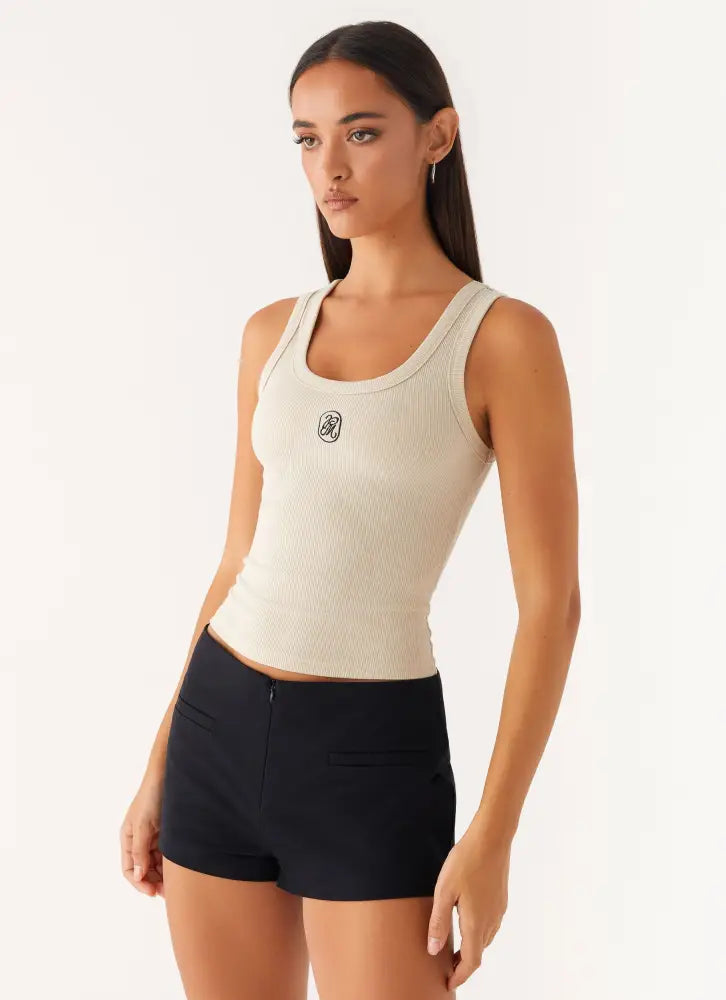 Signature Tank Top - Oatmeal - Tops