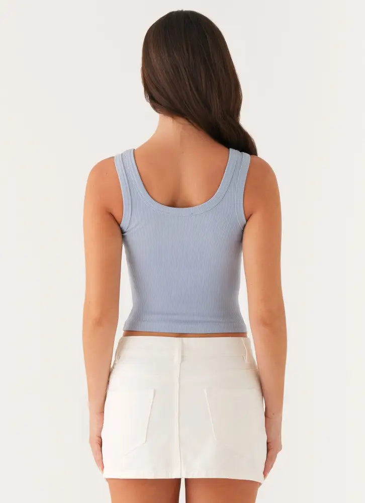 Signature Tank Top - Slate Blue - Tops